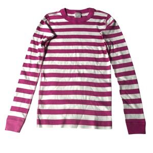 Hanna Andersson Top Girls 12 Organic Cotton Pajamas Magenta Pink White Striped